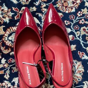 Women's Red Patent Leather Shoes